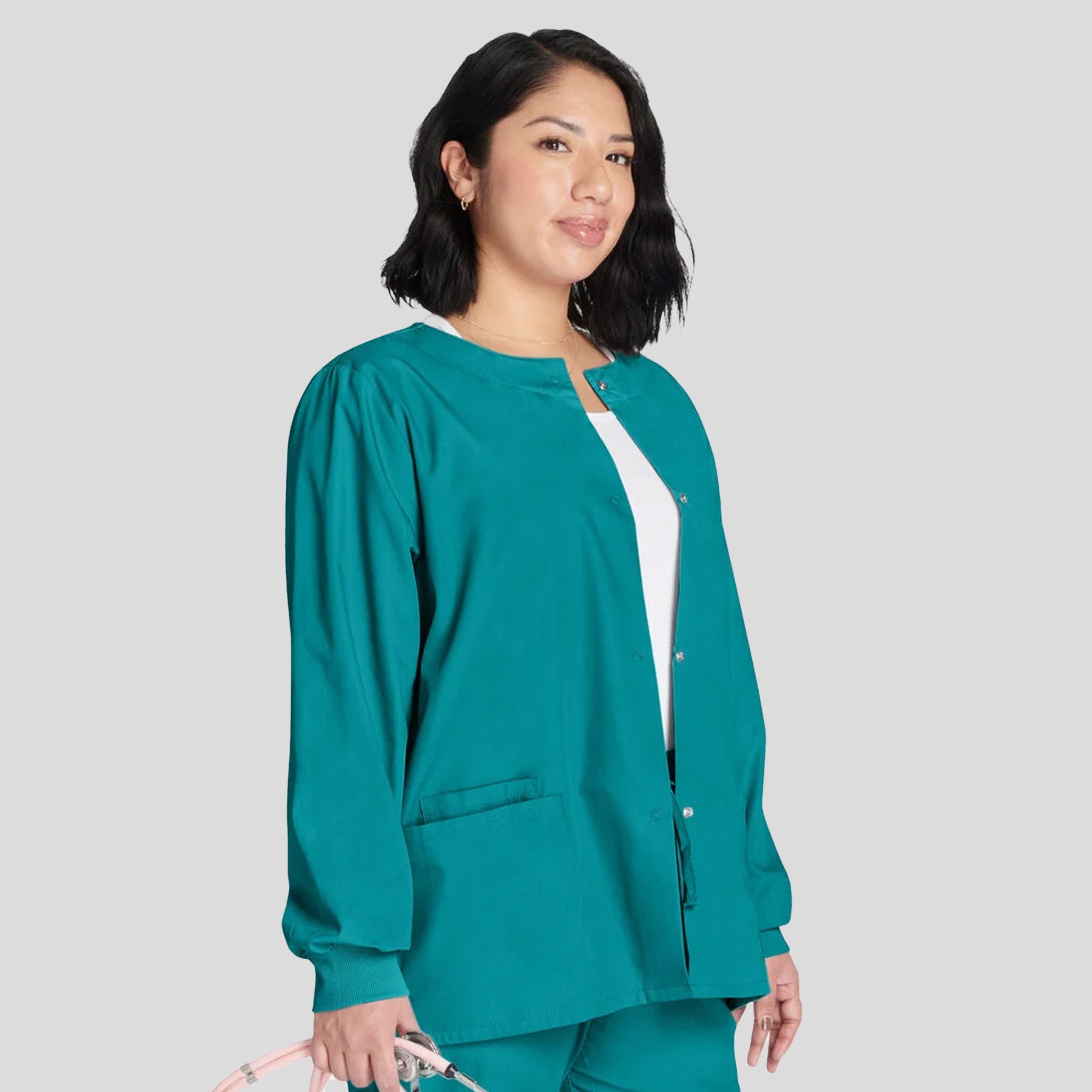 Women's Snap Front Jacket | Teal
