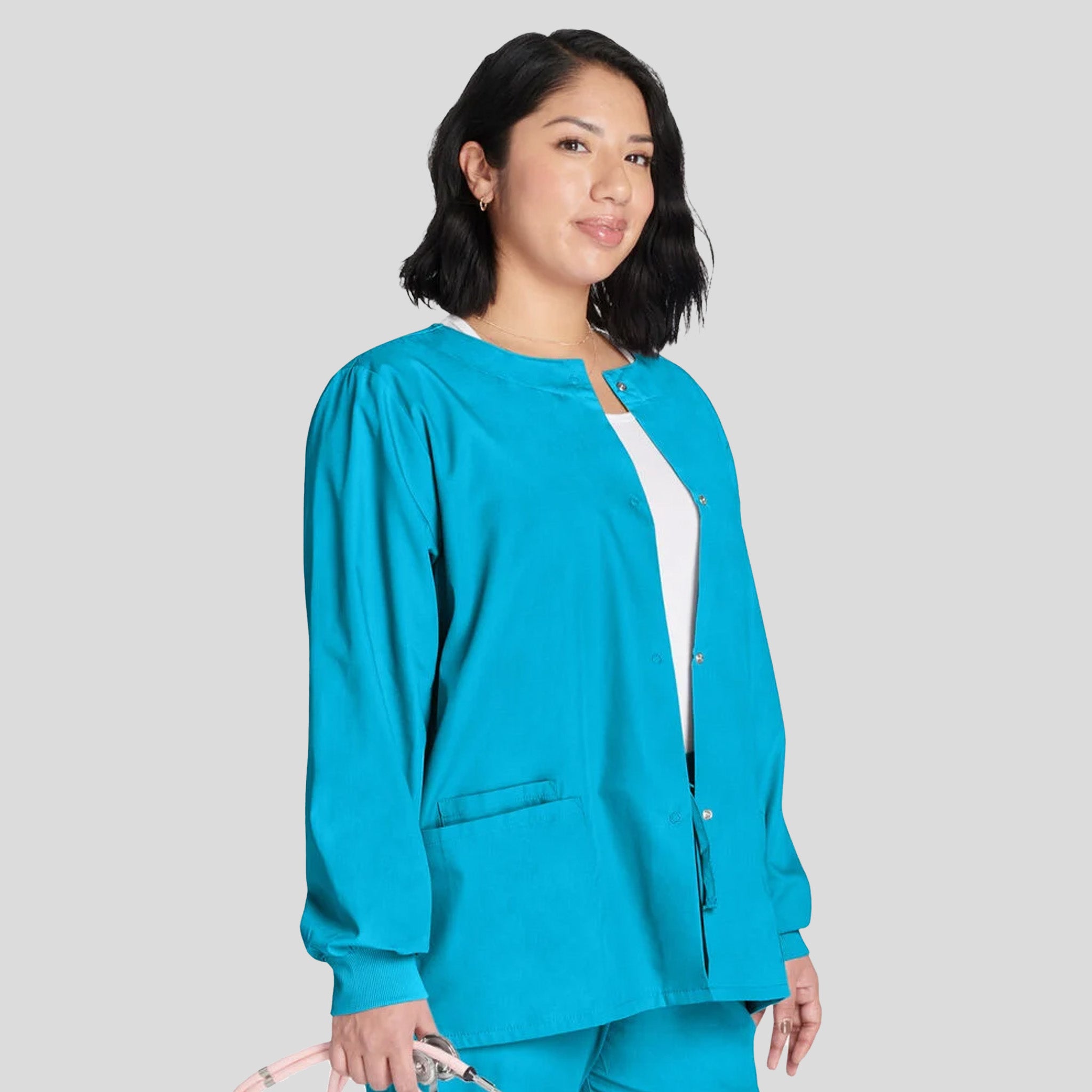 Women's Snap Front Jacket | Turquoise