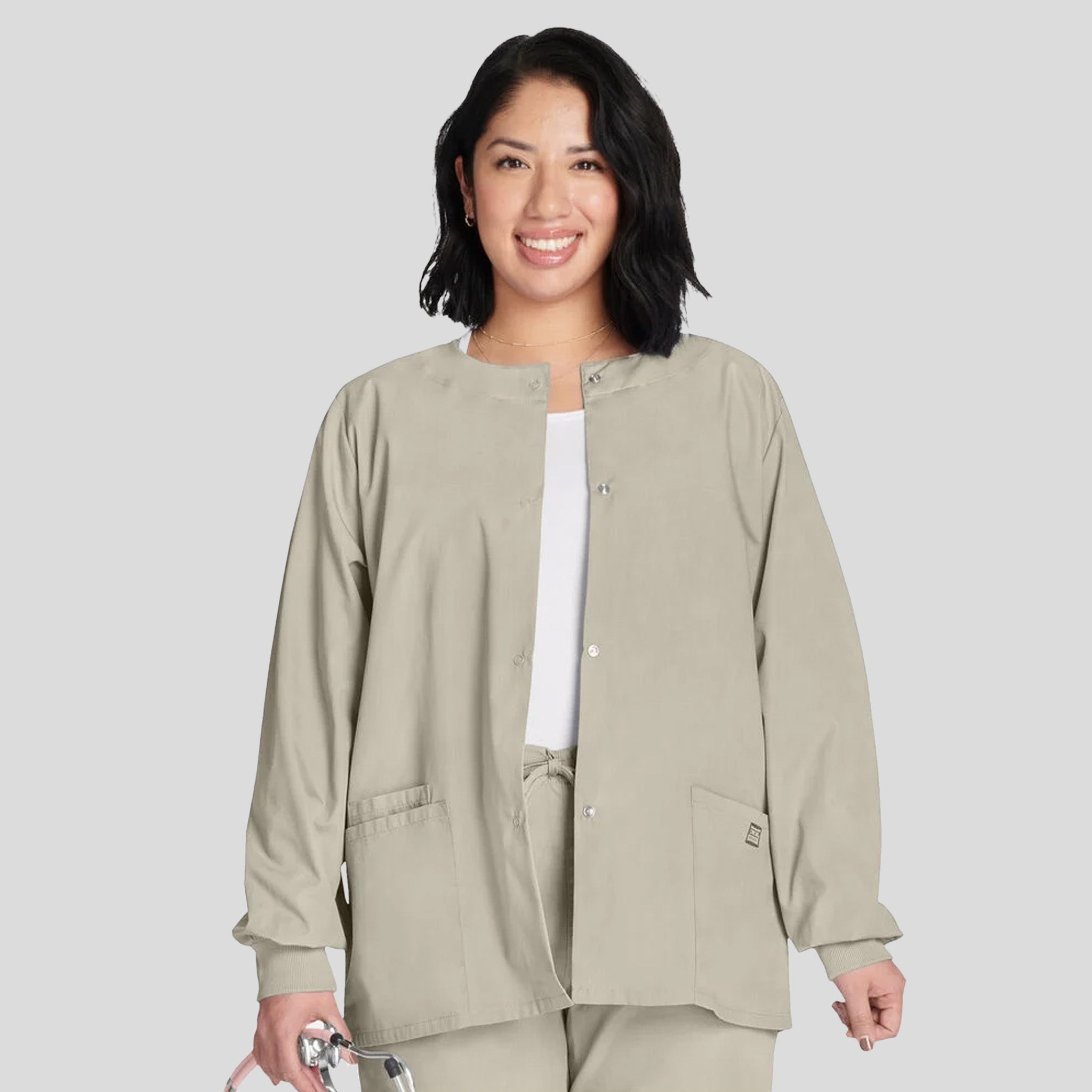 Women's Snap Front Jacket | Khaki