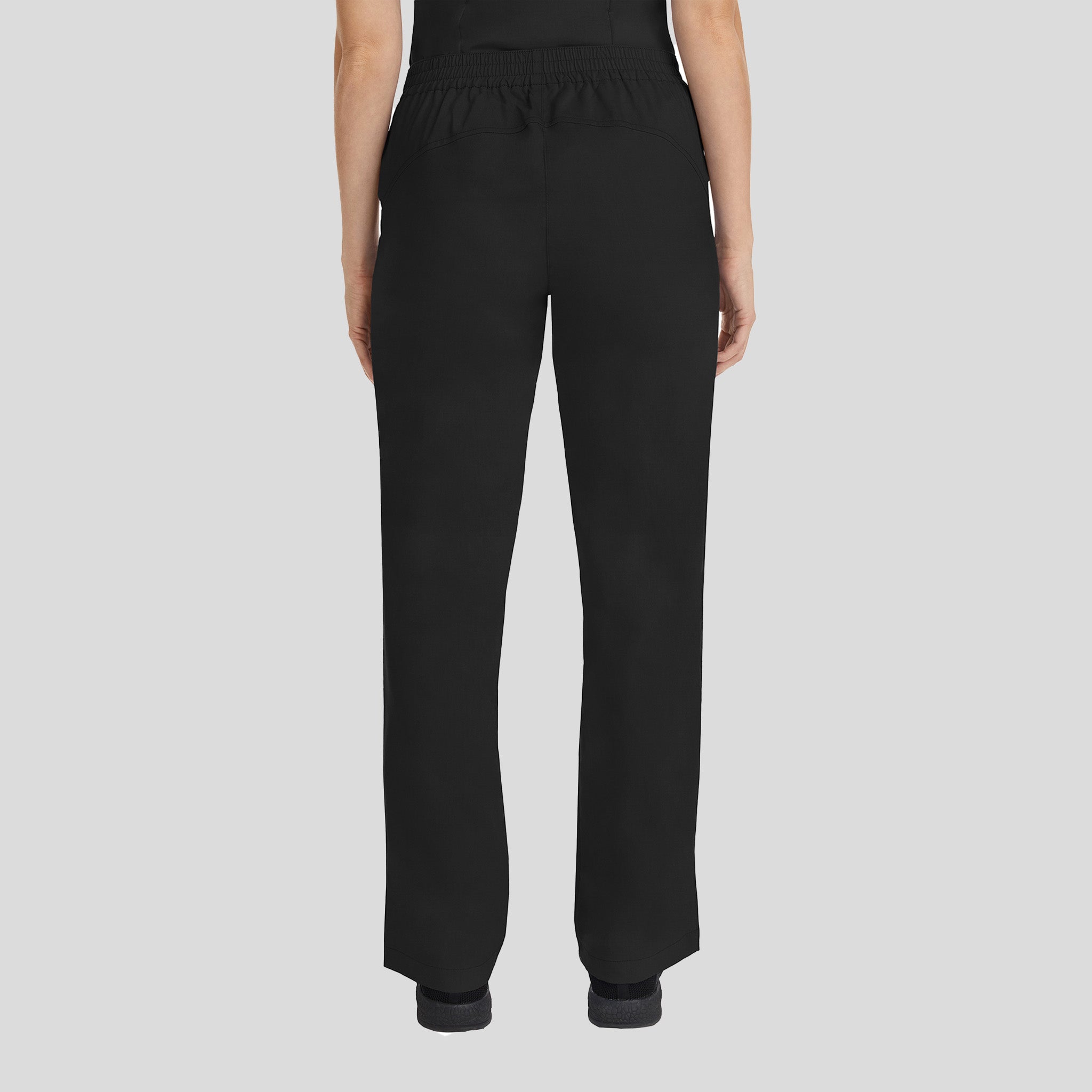 Taylor Elastic Waist Drawstring Scrub Pant | Black