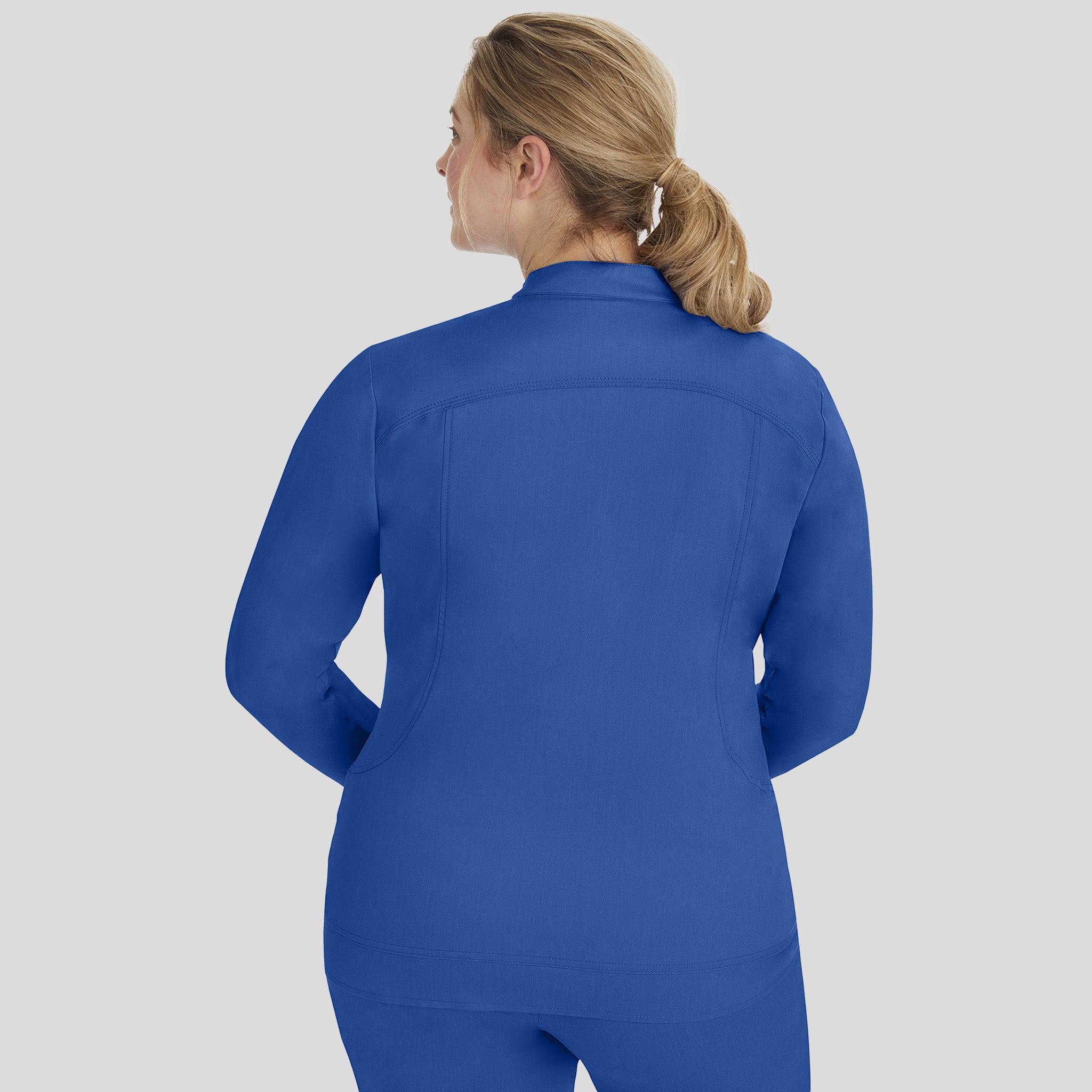 Dakota Zip Front Scrub Jacket | Royal