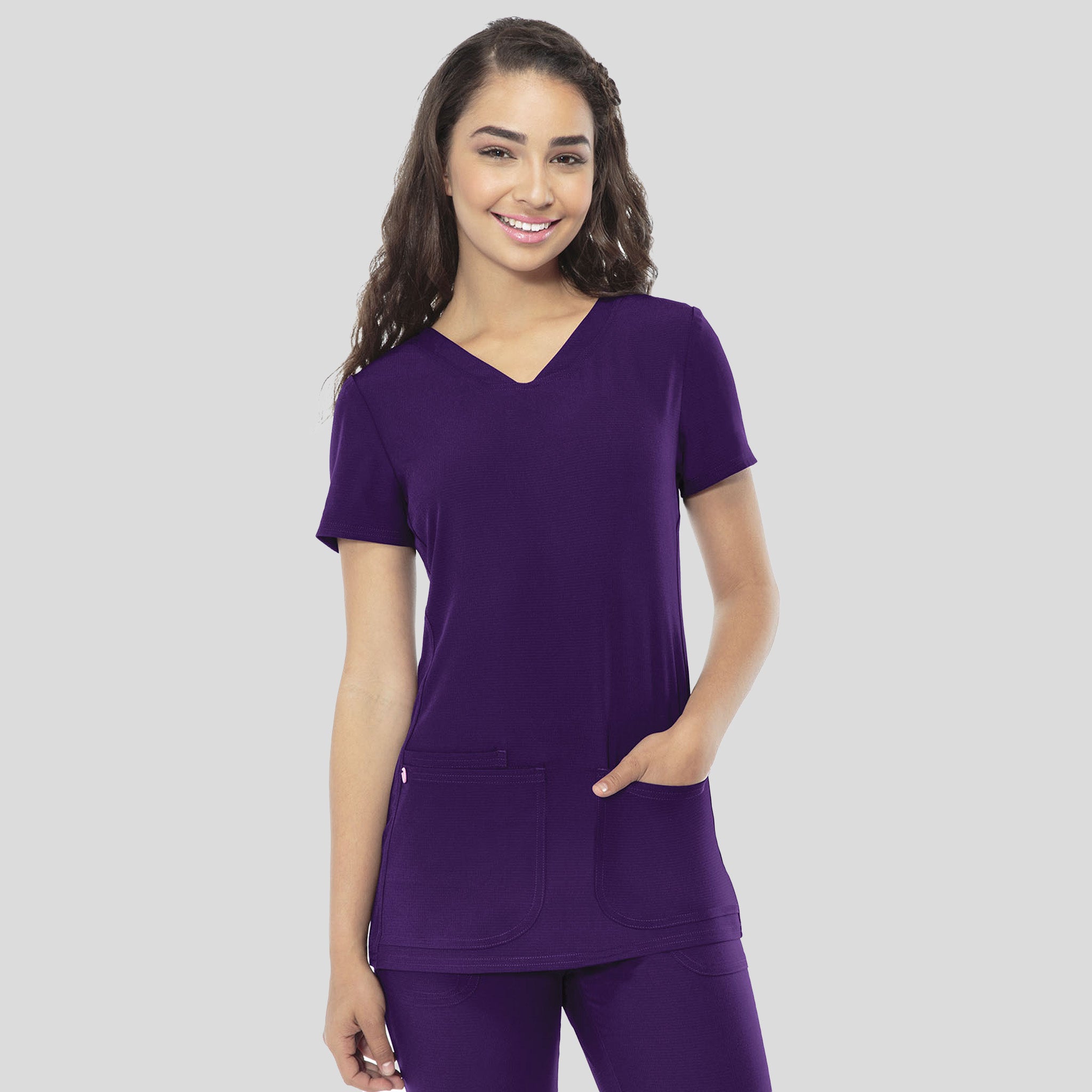 Pitter-Pat V-Neck Top | Eggplant