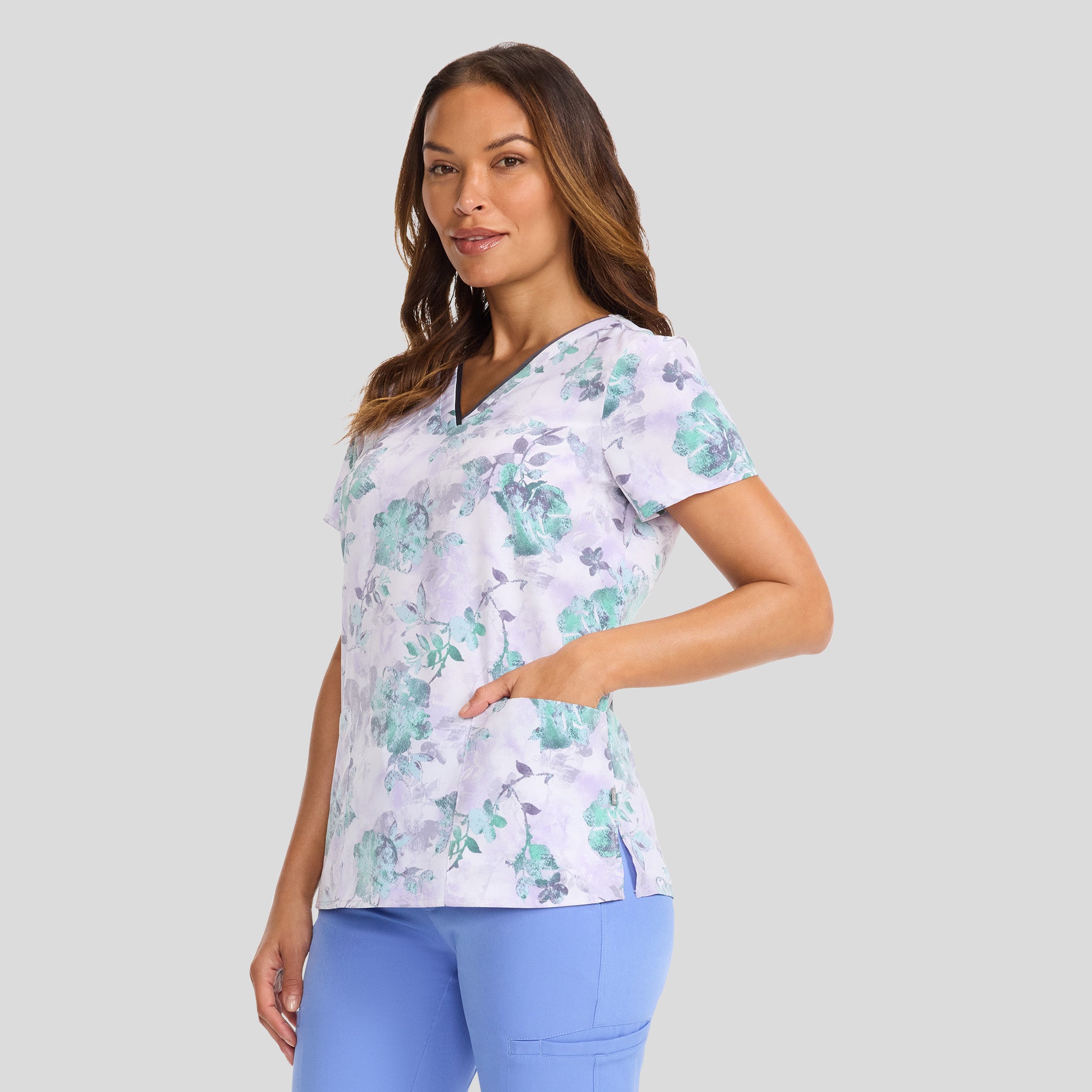 Amanda Print Scrub Top | Quiet Petals