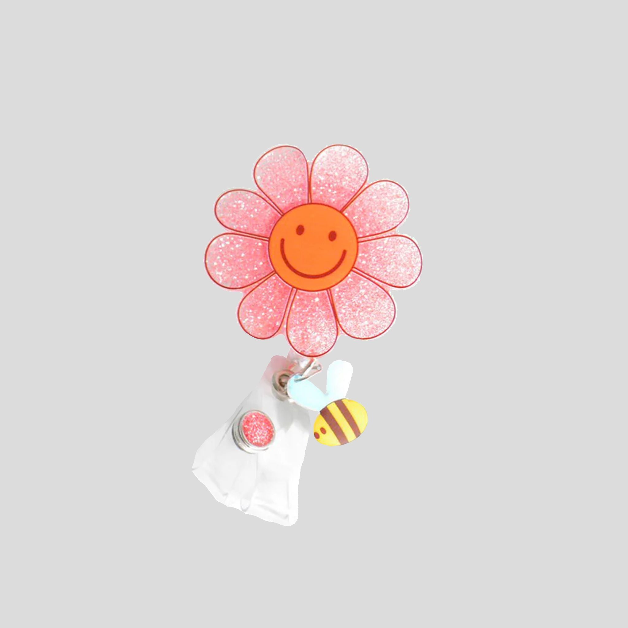 Glitterific Flower Badge Holder