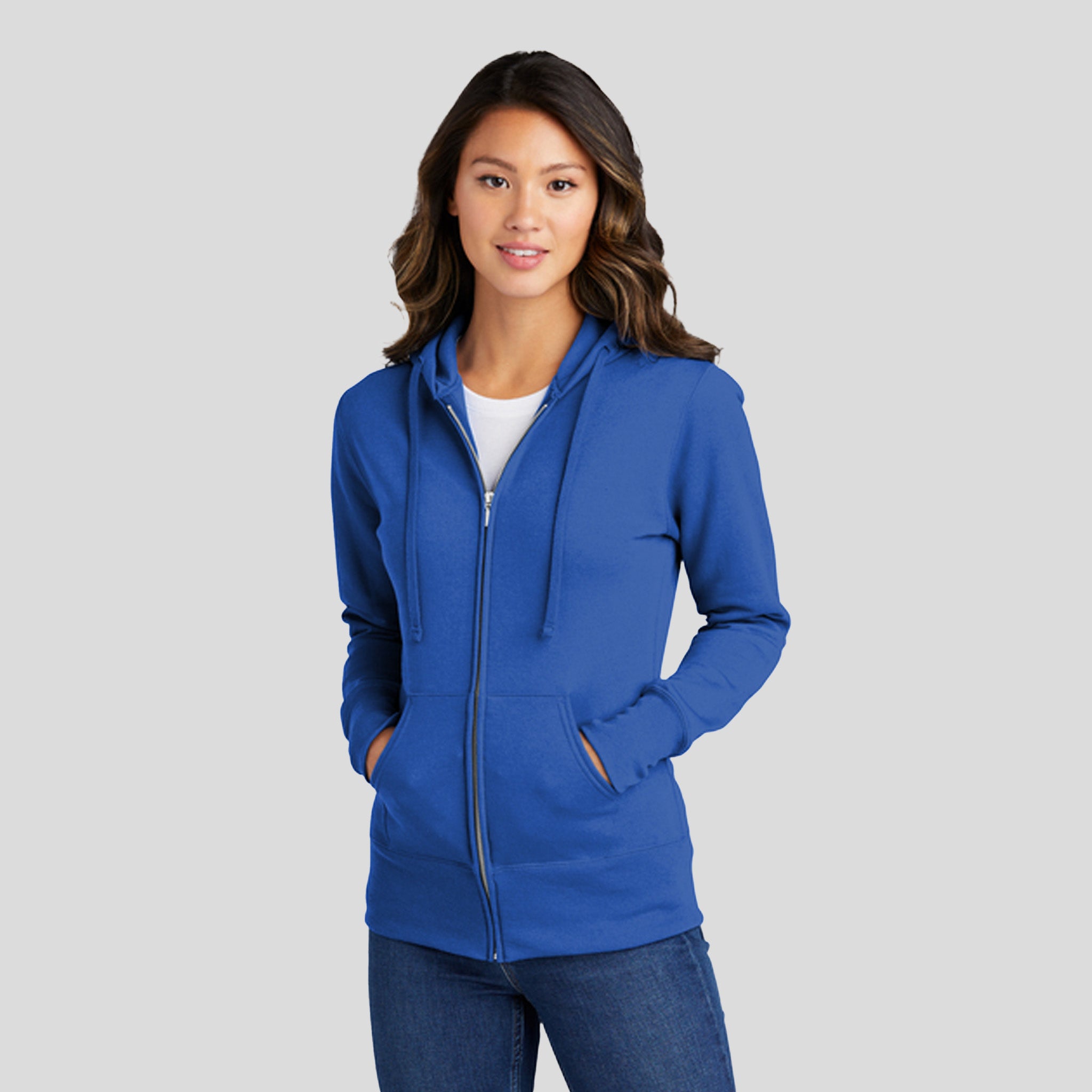 Women's Core Fleece Full-Zip Hooded Sweatshirt | Royal