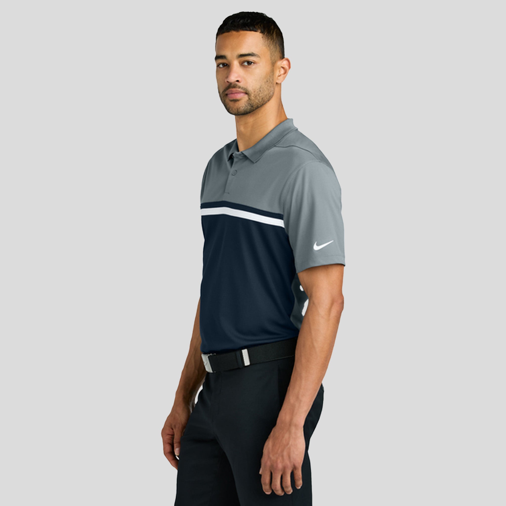 Dri-FIT Victory Colorblock Polo | Cool Grey/Navy/White