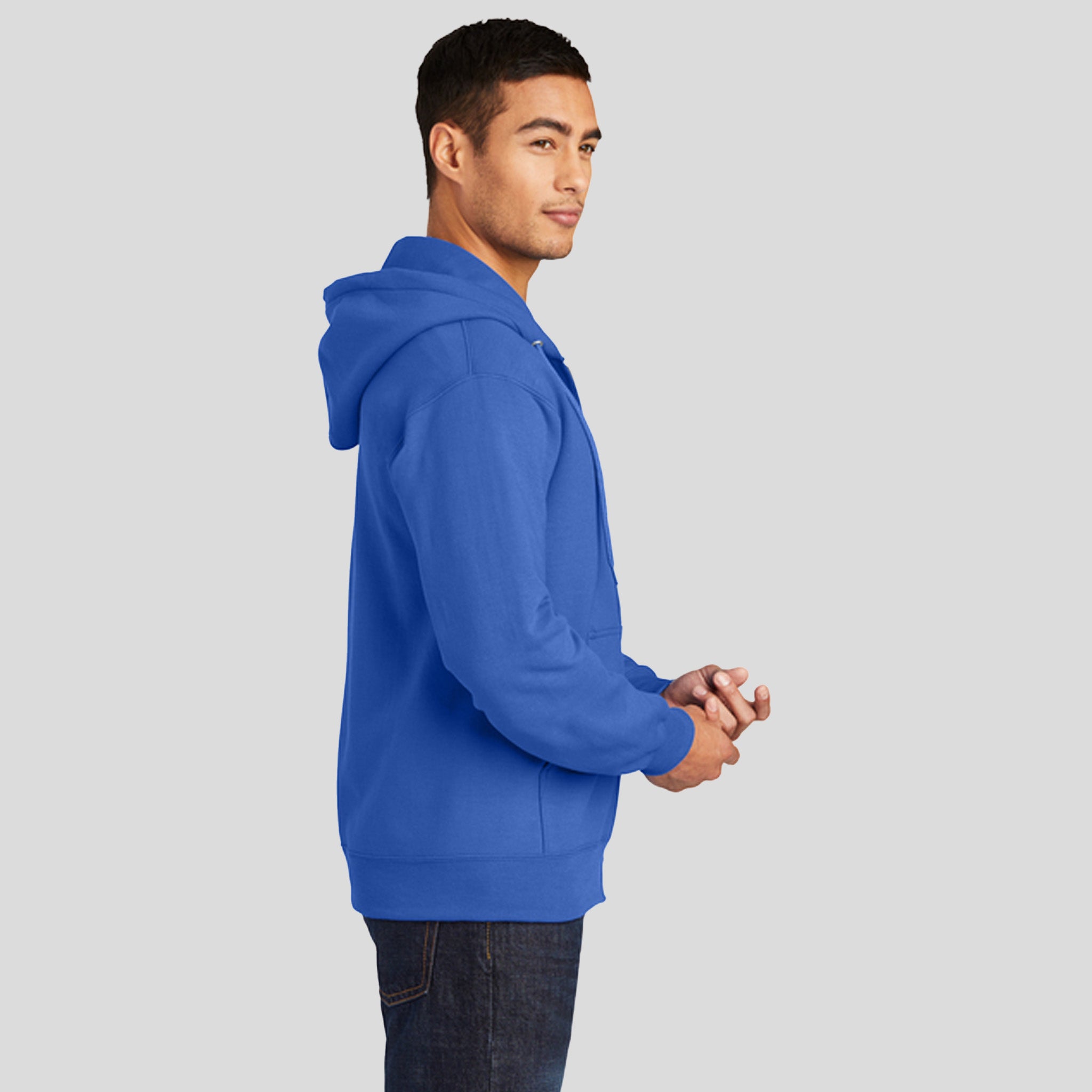 Tall Essential Fleece Full-Zip Hooded Sweatshirt  | Royal