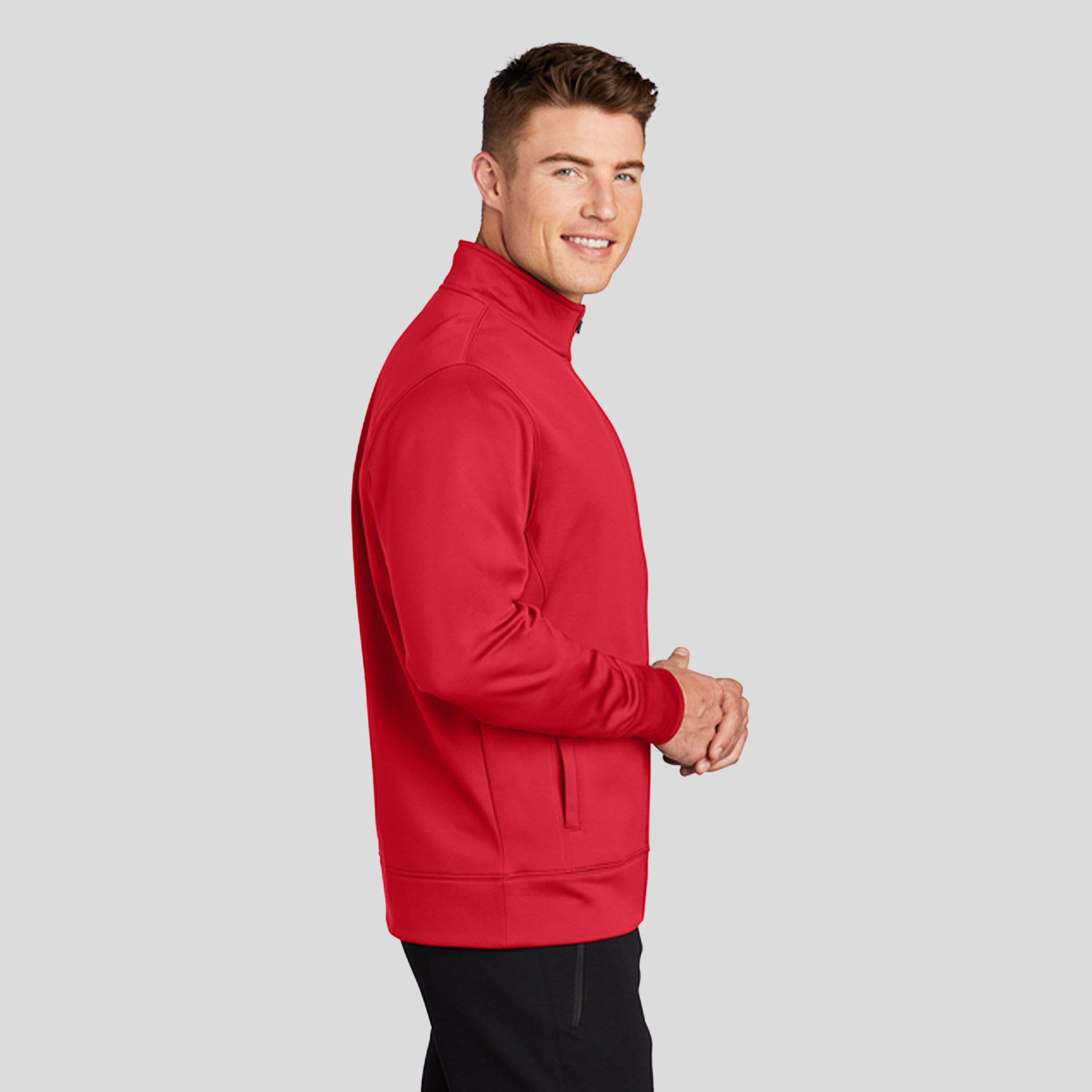 Sport-Wick® Fleece Full-Zip Jacket | Deep Red