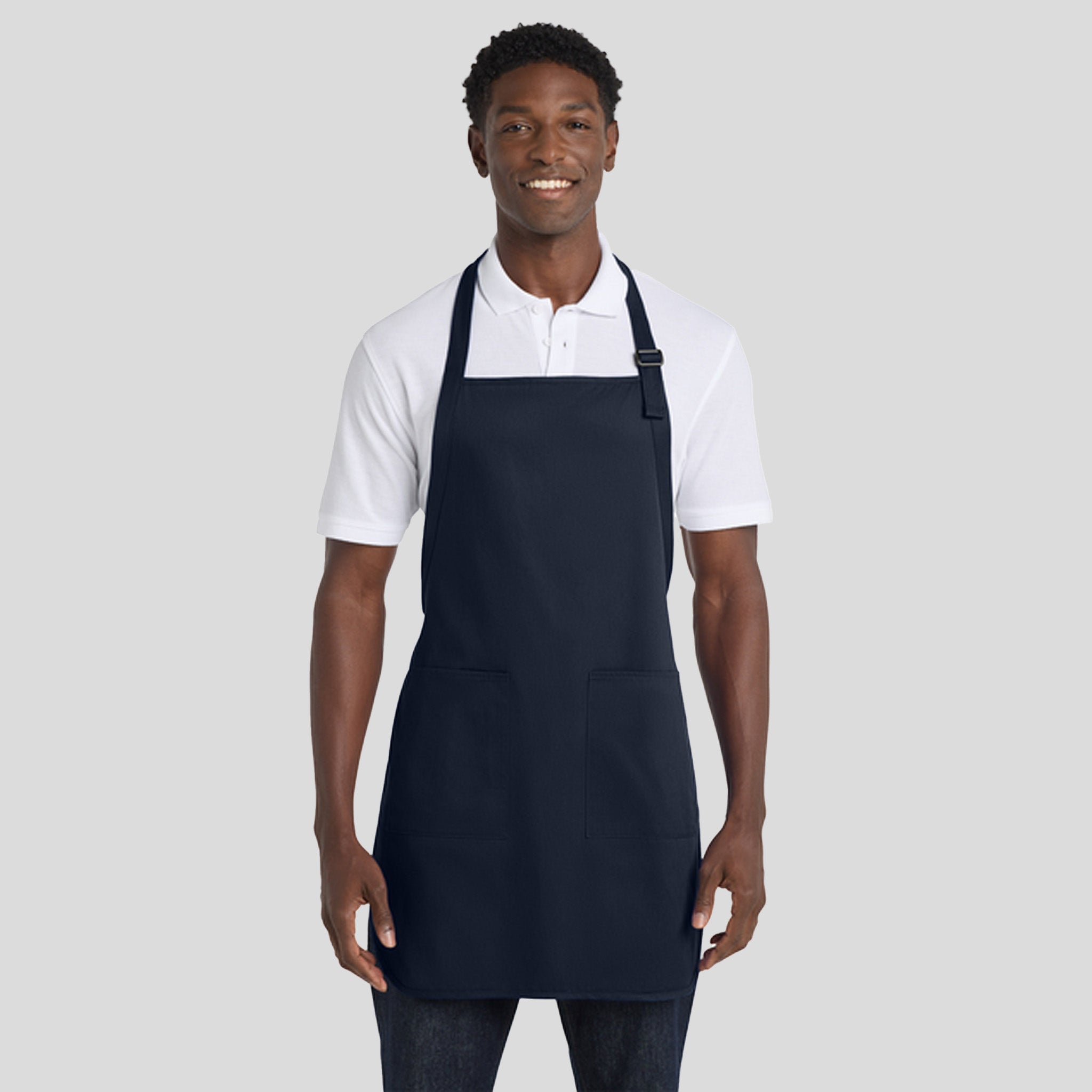 Full-Length Apron with Pockets | Navy