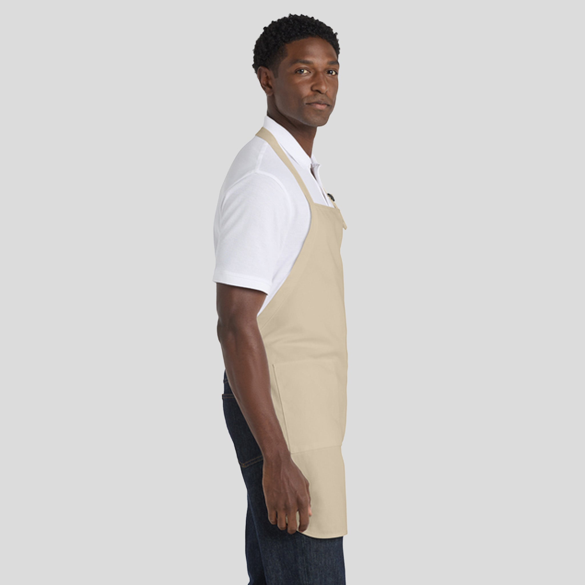 Full-Length Apron with Pockets | Stone