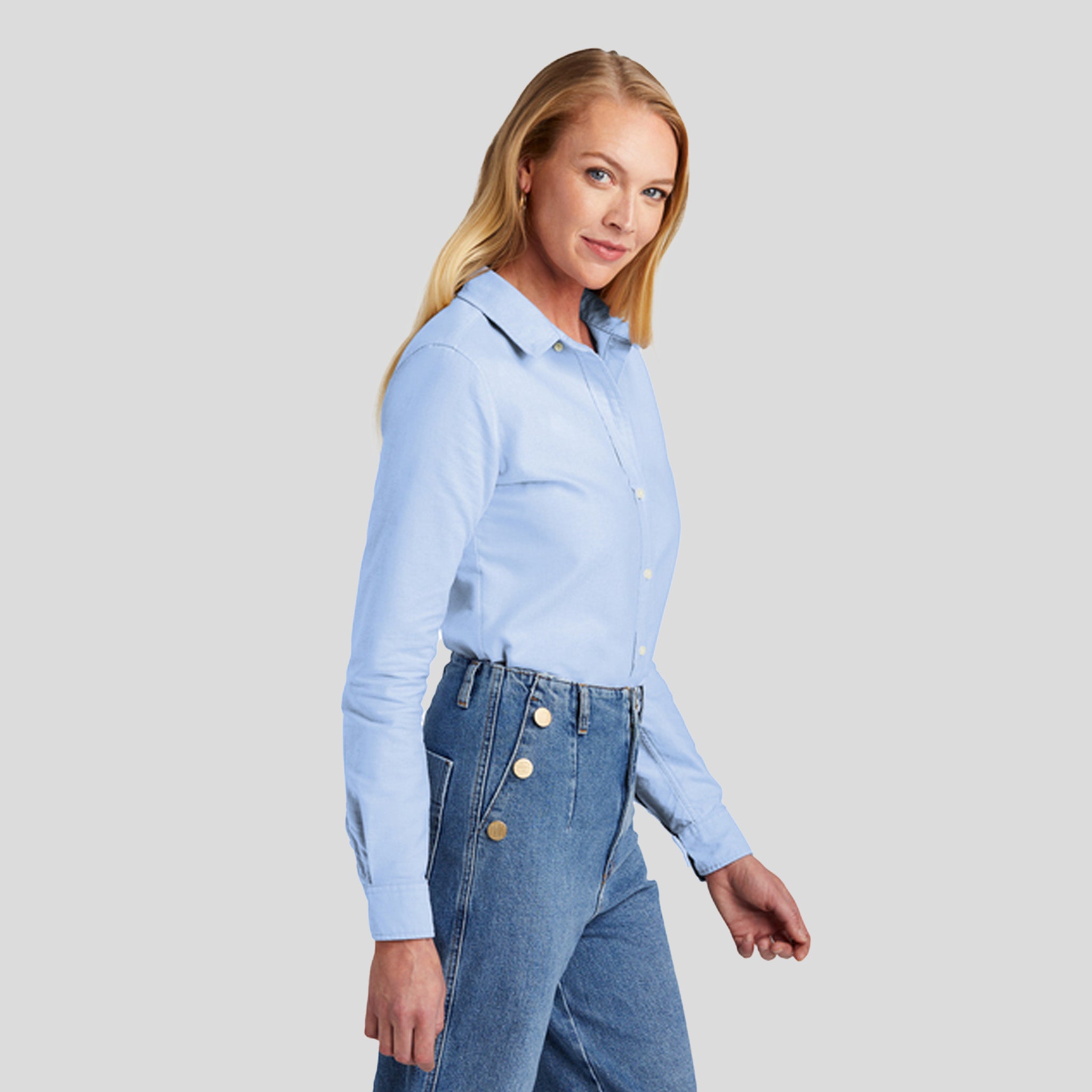 Women’s Casual Oxford Cloth Shirt | Newport Blue