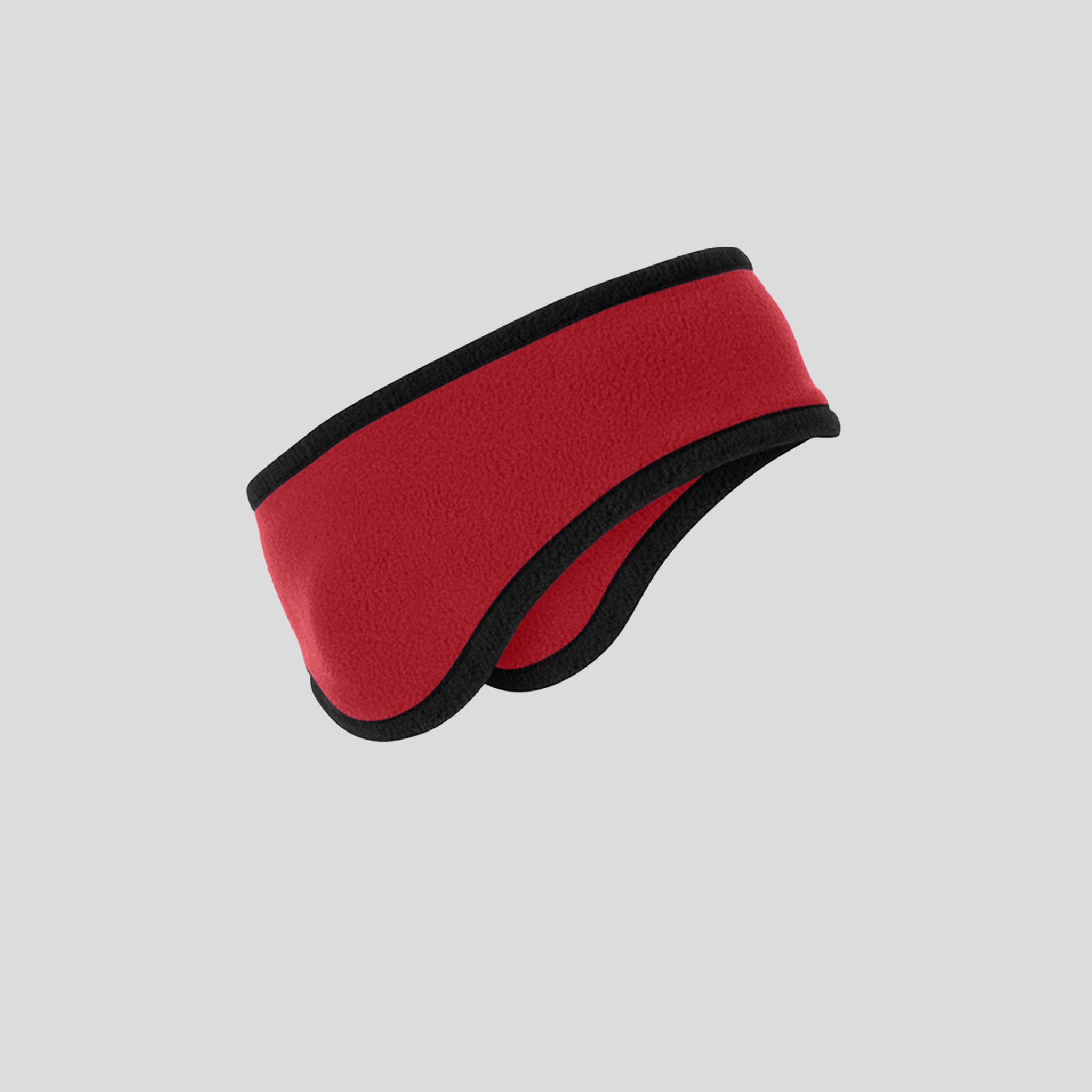 Two-Color Fleece Headband | Red