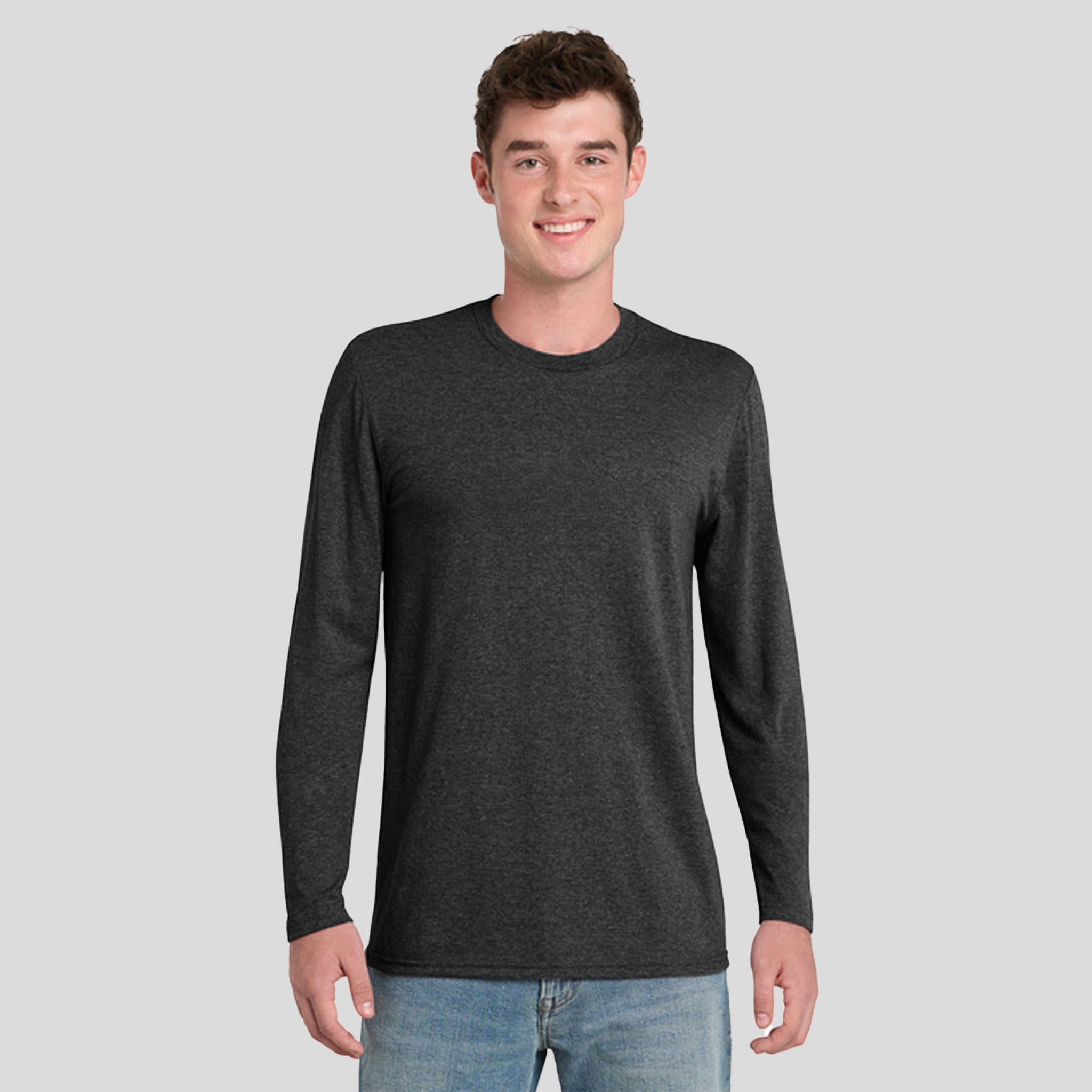 Tri-Blend Long Sleeve Tee | Black Heather