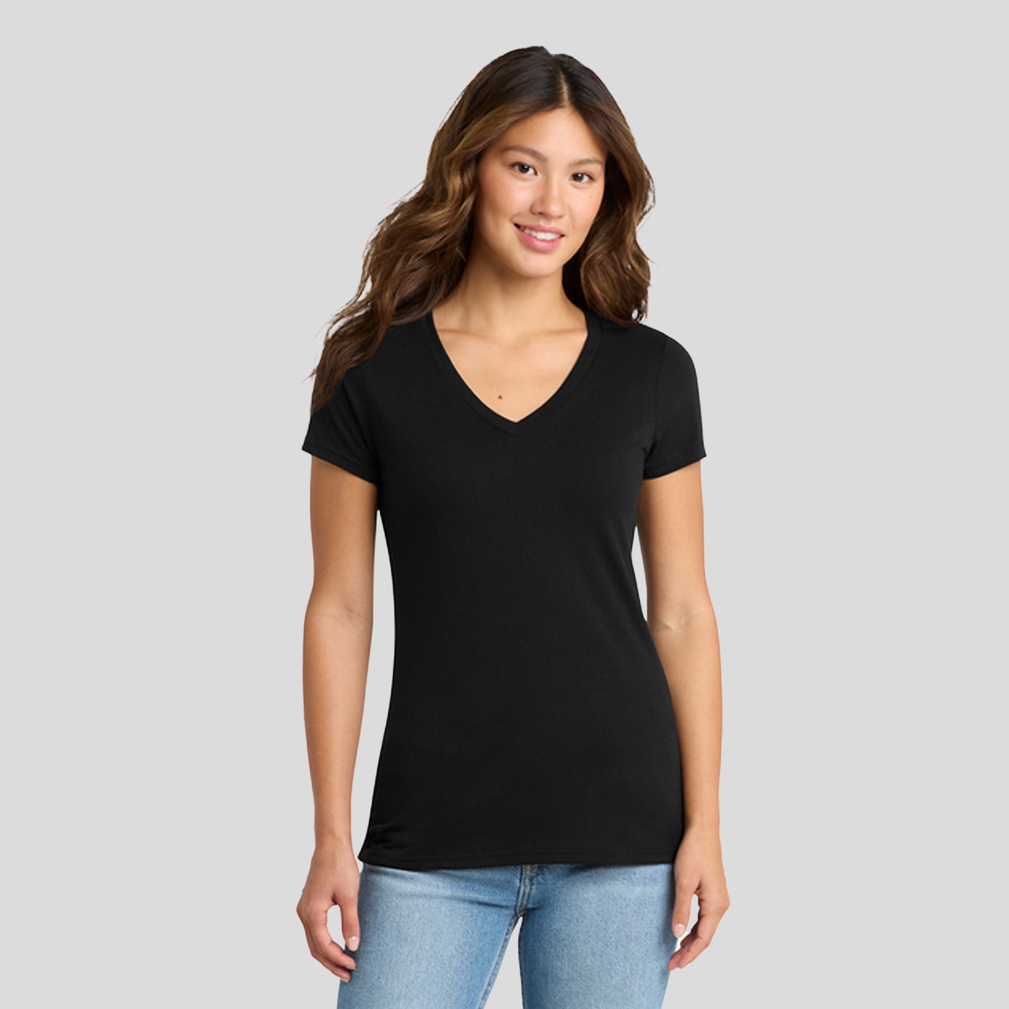 Women's Tri-Blend V-Neck Tee | Black