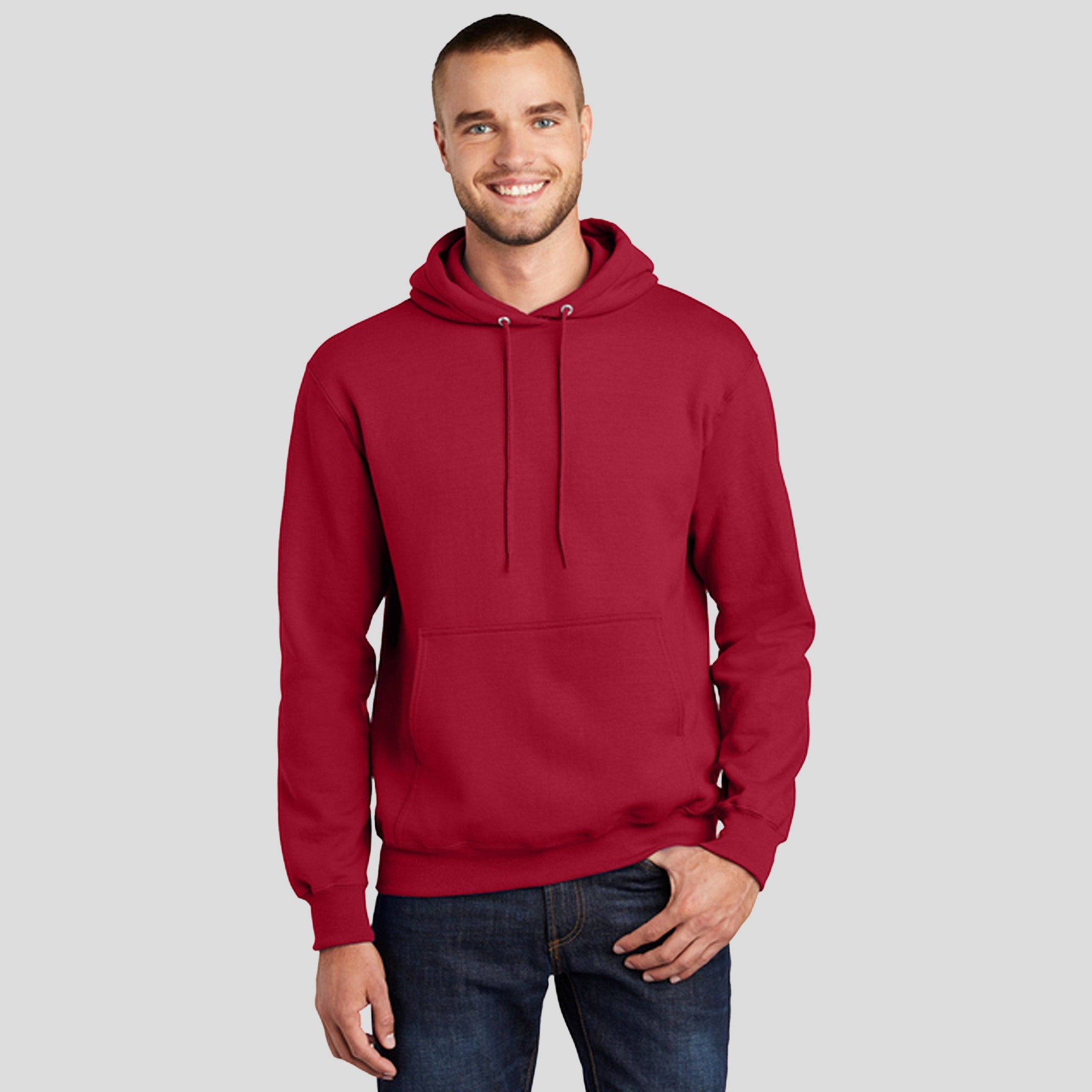 Core Fleece Pullover Hooded Sweatshirt | Red