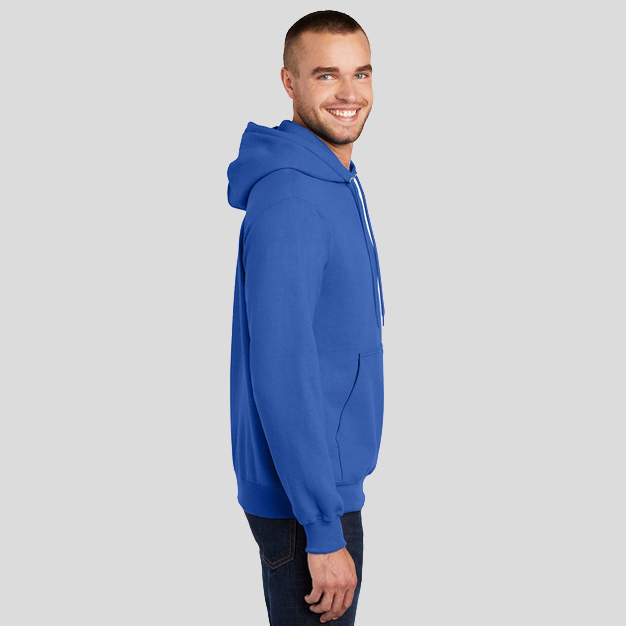 Tall Essential Fleece Pullover Hooded Sweatshirt | Royal