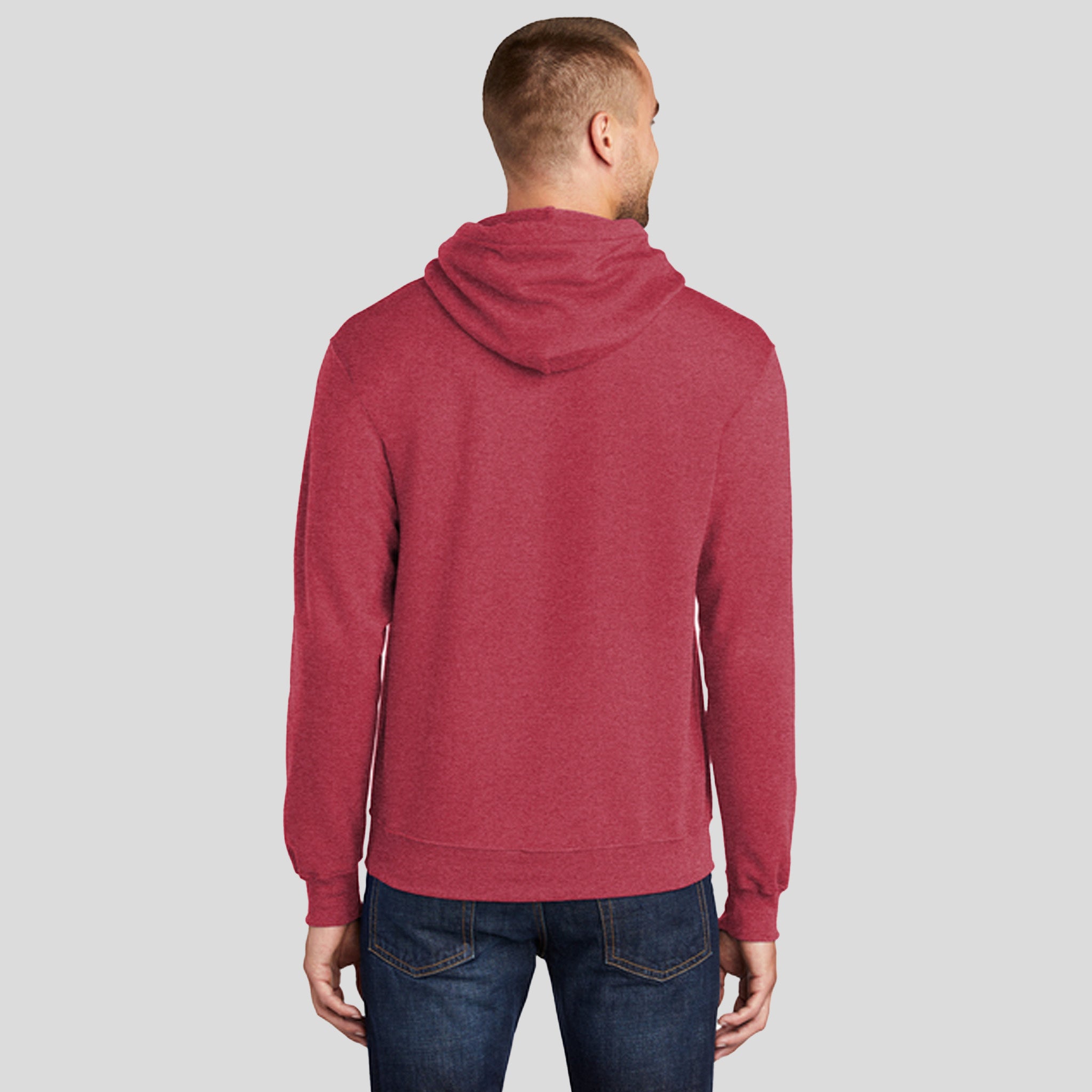 Core Fleece Pullover Hooded Sweatshirt | Heather Red