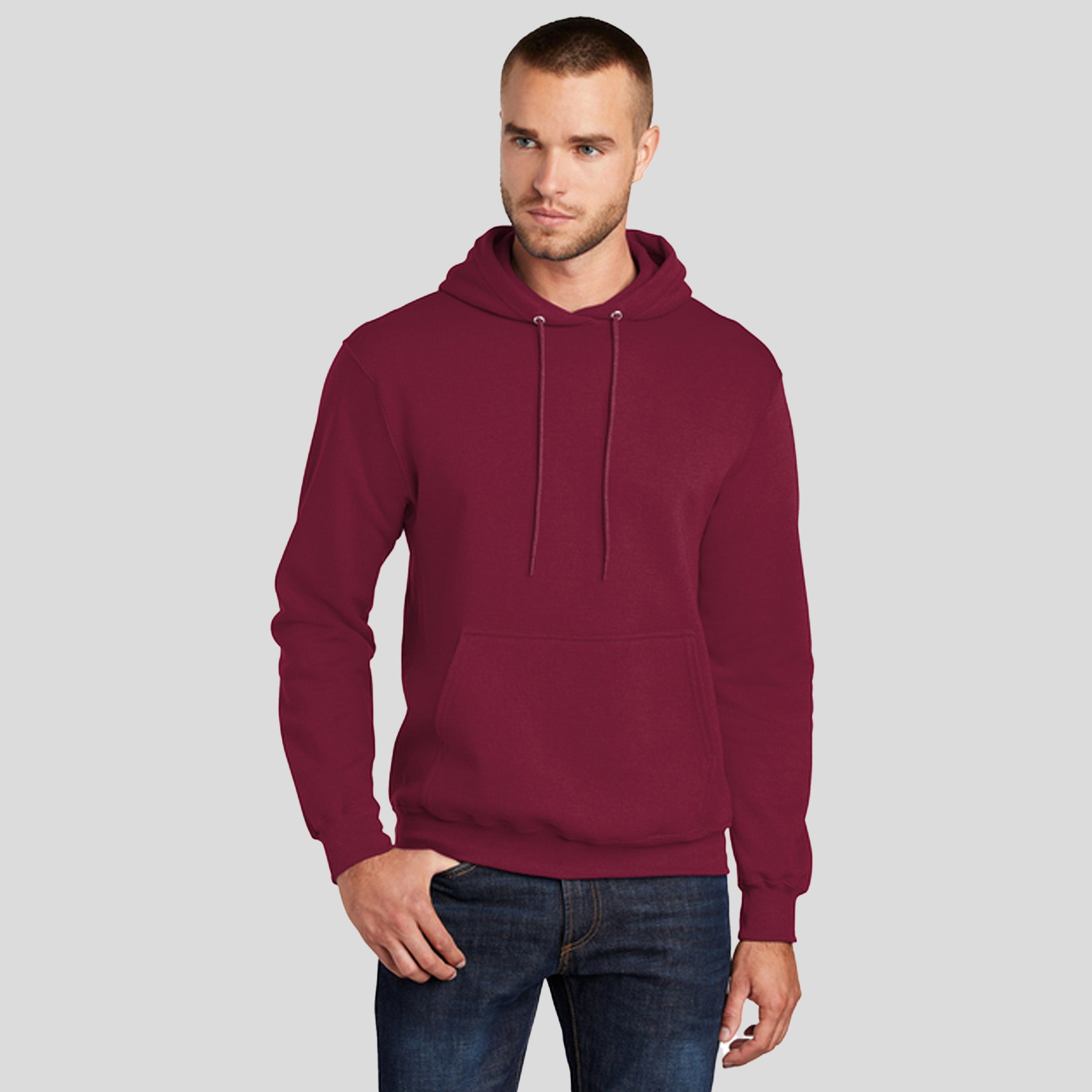 Core Fleece Pullover Hooded Sweatshirt | Cardinal