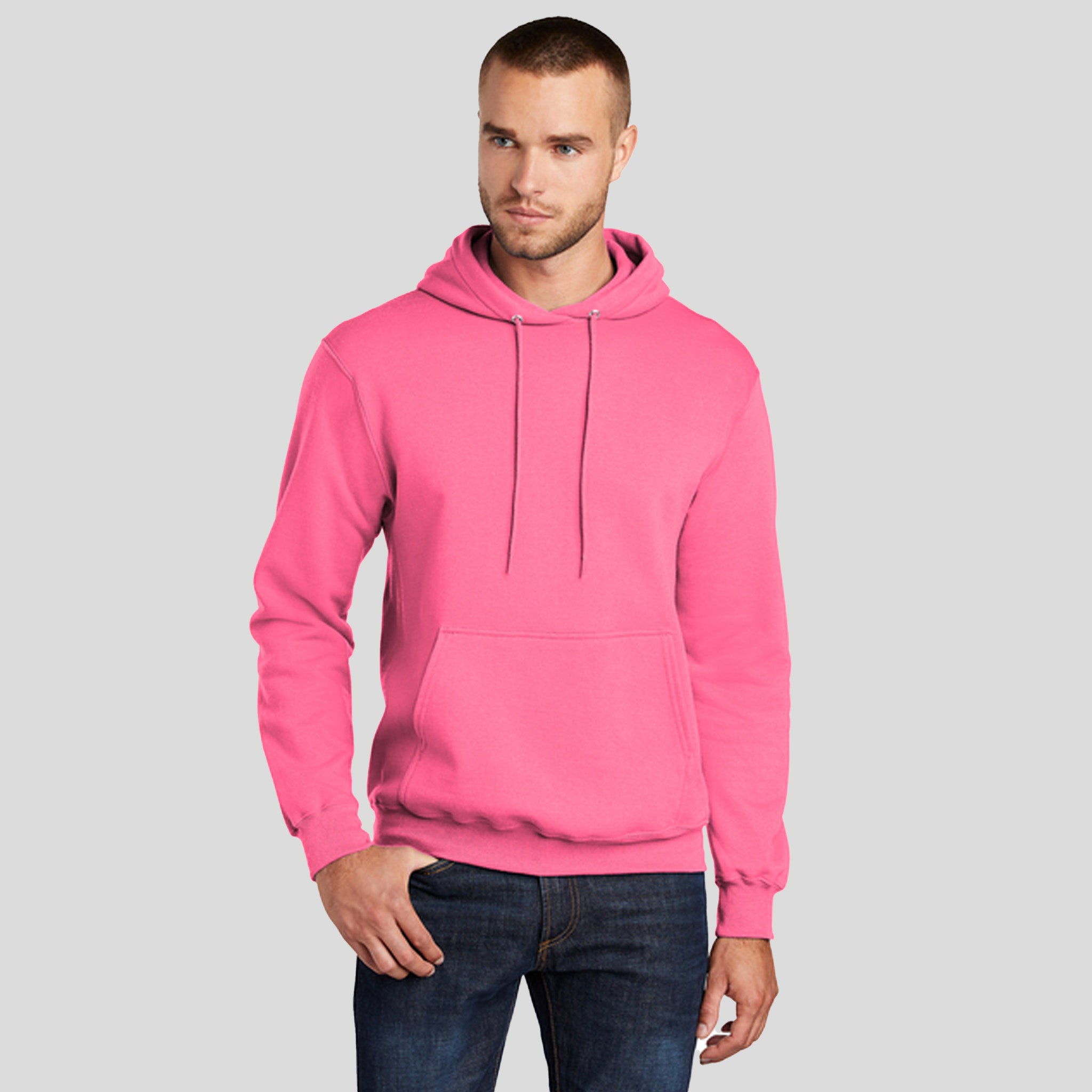 Core Fleece Pullover Hooded Sweatshirt | Neon Pink