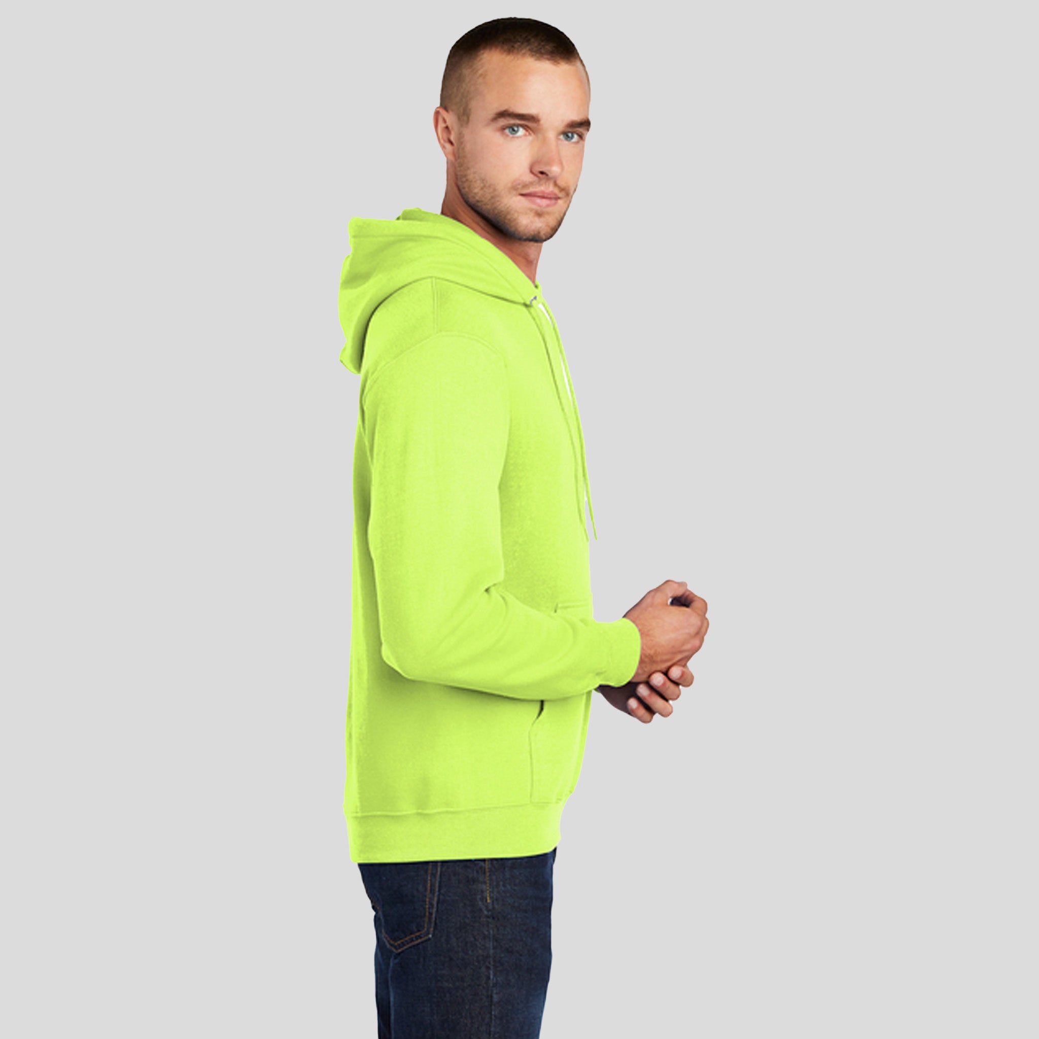 Core Fleece Pullover Hooded Sweatshirt | Neon Yellow