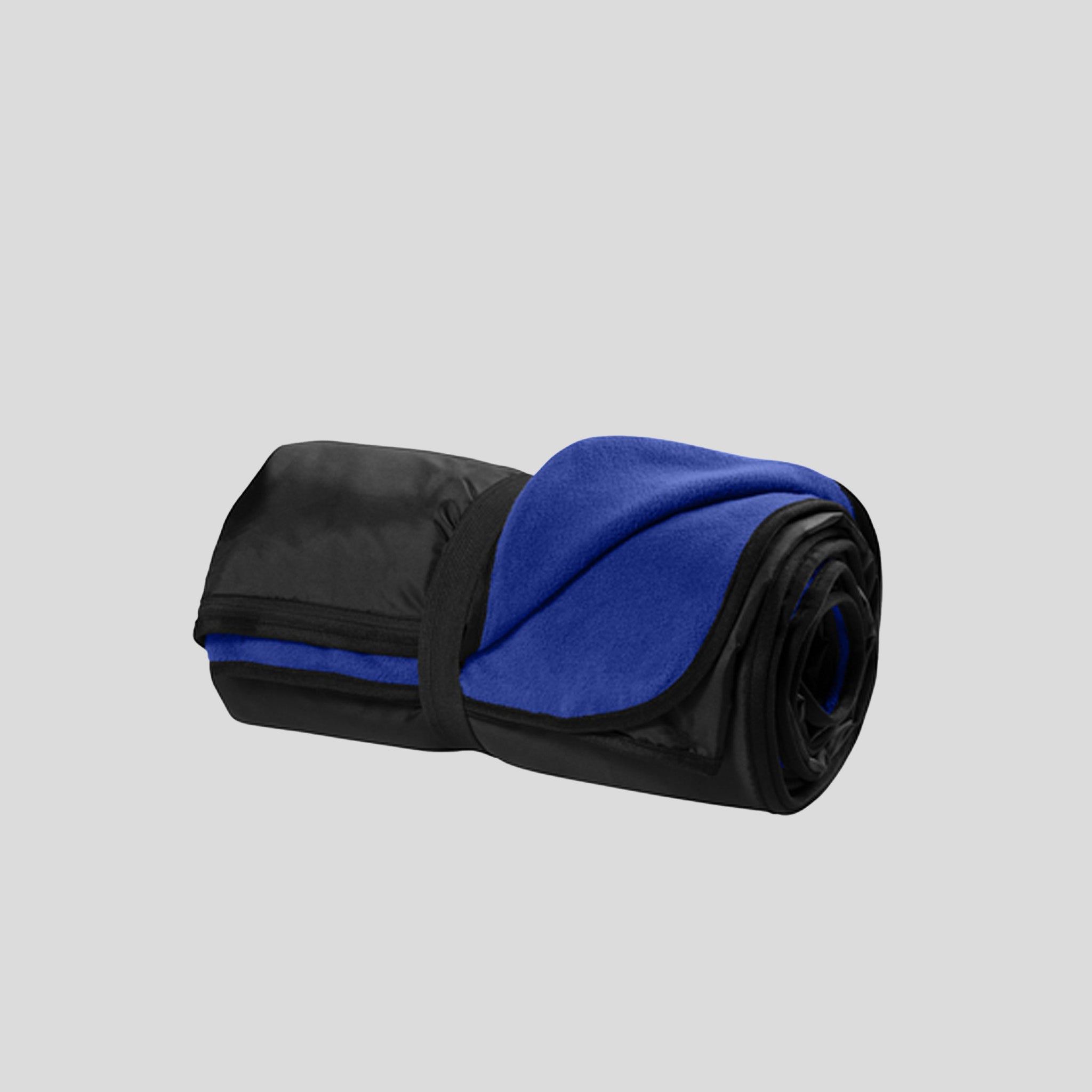 Fleece & Poly Travel Blanket | True Royal/Black