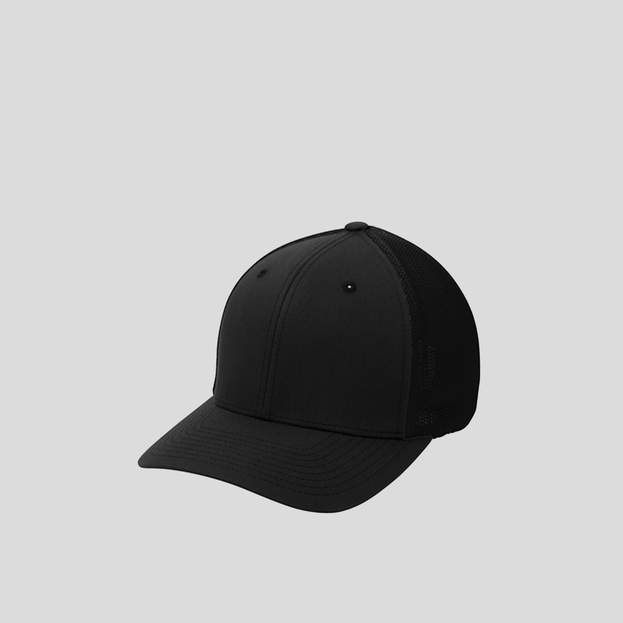 Flexfit® Mesh Back Cap | Black/Black