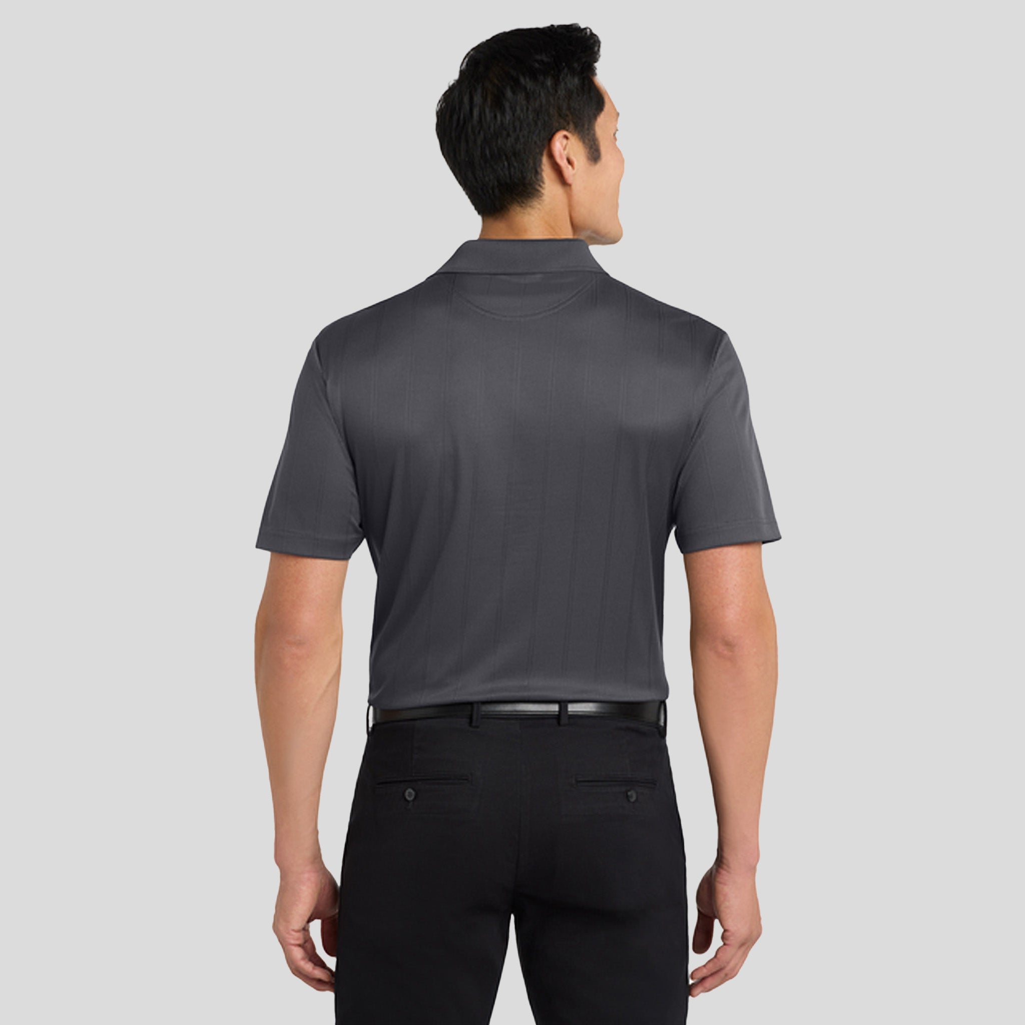 Performance Fine Jacquard Polo | Grey Smoke