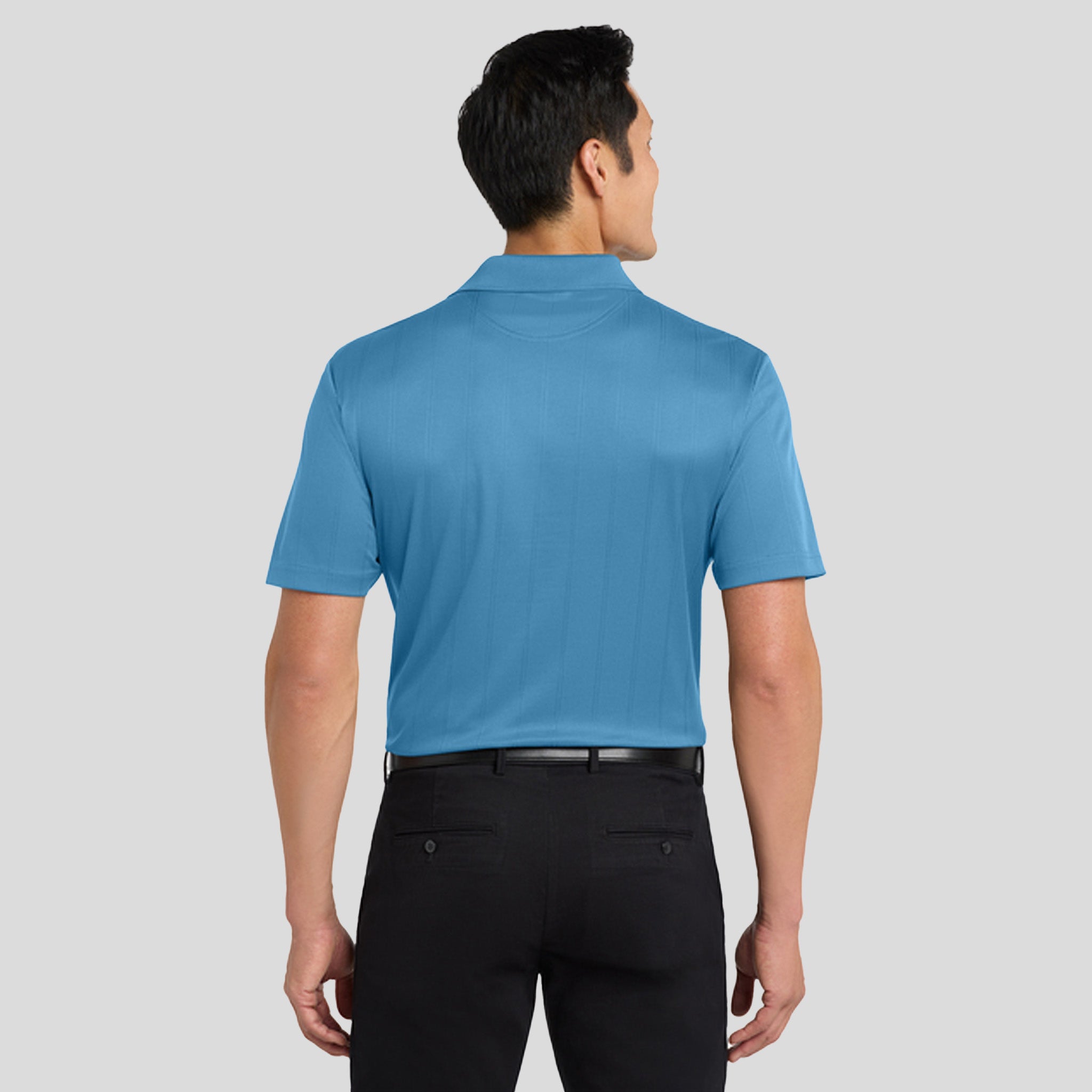 Performance Fine Jacquard Polo | Ocean Blue