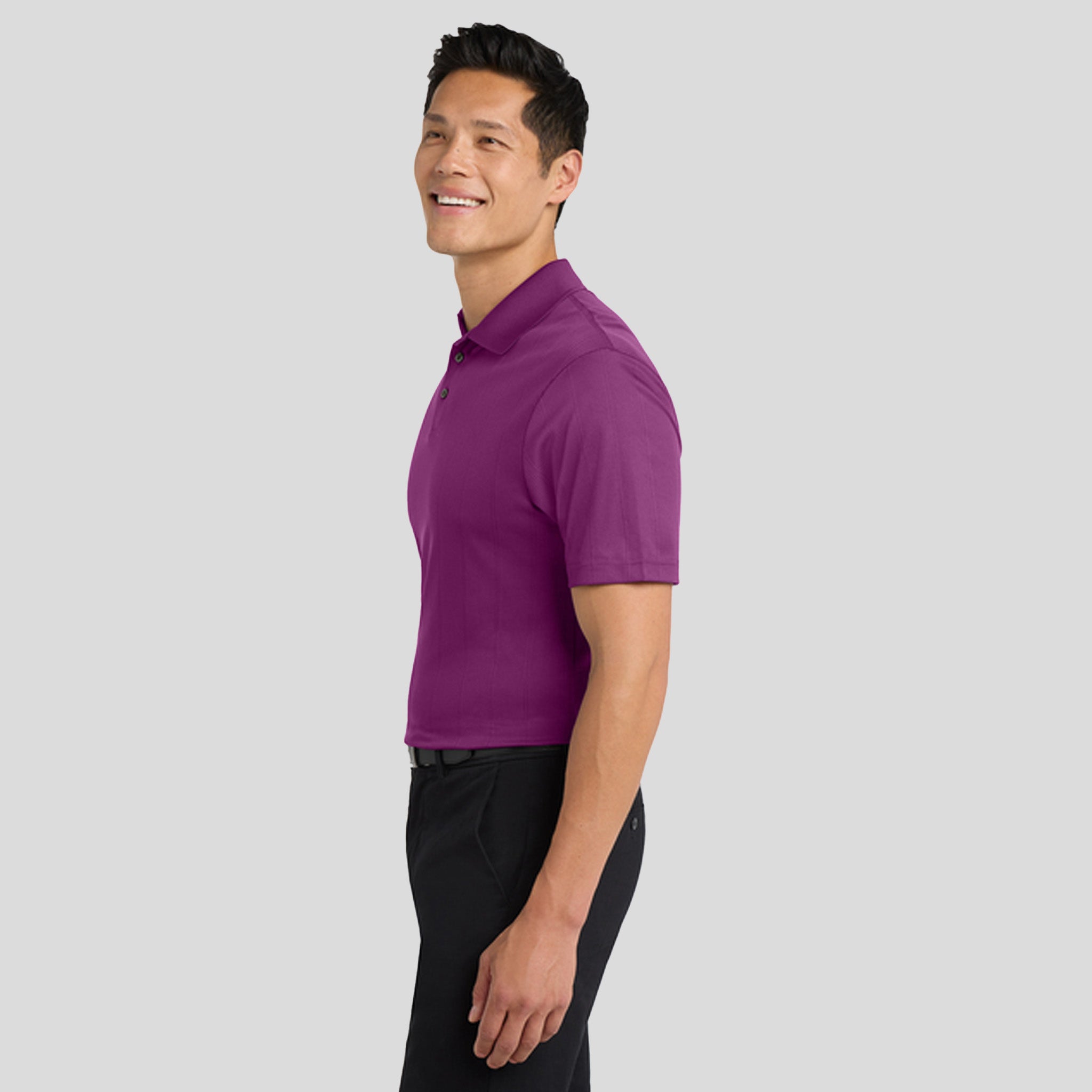 Performance Fine Jacquard Polo | Violet Purple