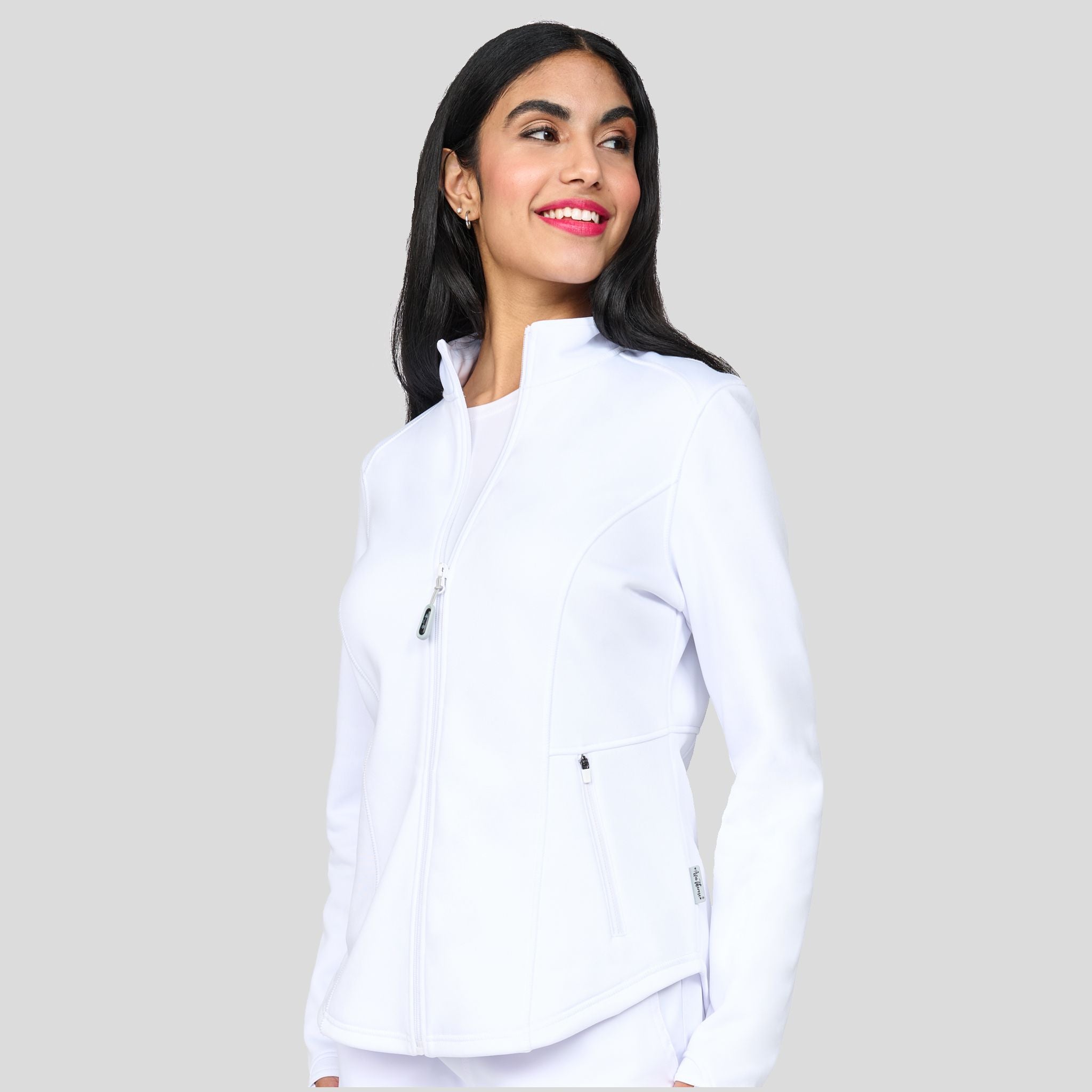 Megan Bonded Fleece Jacket | White